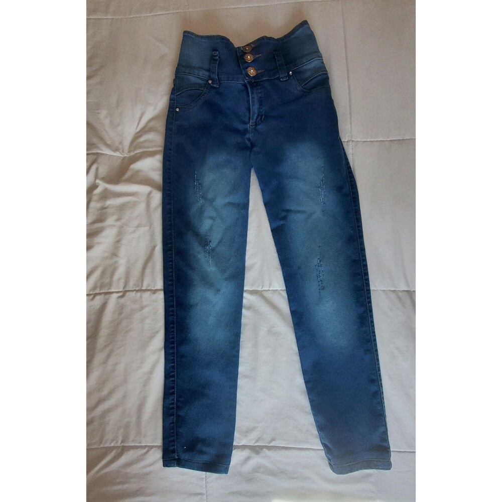 Vintage Devran Jeans Size 12  Medium High Waist Retro Embellished Skinny